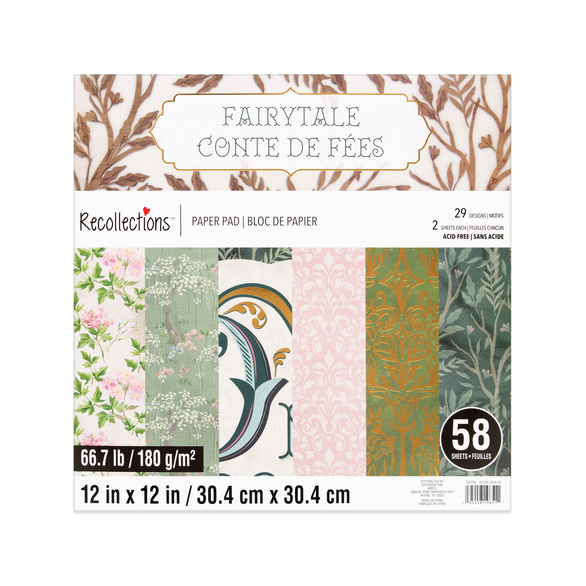 6 Pack: 12" x 12" Fairytale Paper Pad by Recollections™